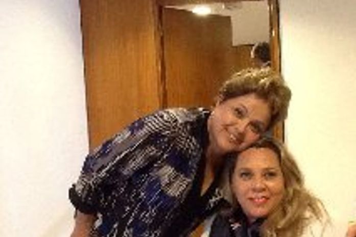 A presidente Dilma com a deputada Rosinha da Adefal.