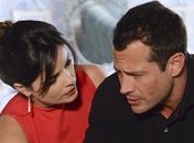Aline beija Bruno na boca e Jacques dá cantada em Pilar