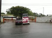 Rodoviários ocuparam o estacionamento da empresa Real Alagoas 