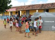Cisternas instaladas pela Codevasf asseguram acesso a água a escolas de comunidades rurais