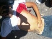 Um dos assaltantes morto não identificado pela policia
