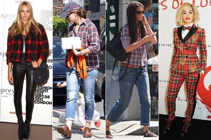 Clássico do guarda-roupa, estampa xadrez é aposta das famosas