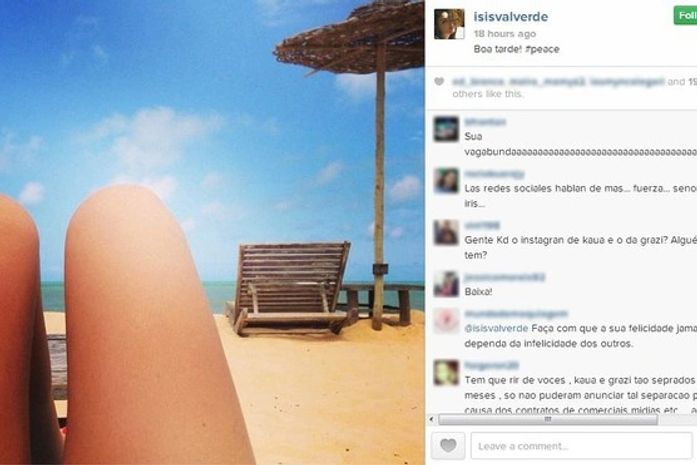 Apontada como affair de Reymond, Isis Valverde recebe inúmeras críticas na web