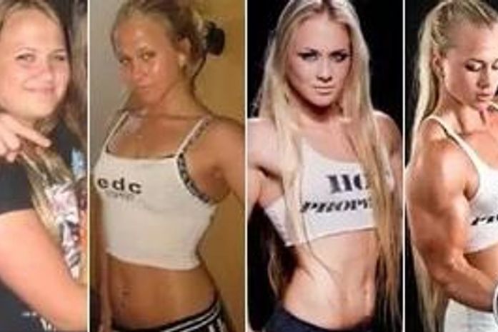 Ex-gordinha, musa da queda de braço mostra evolução do corpo em 7 anos