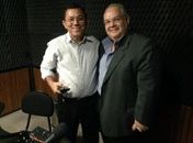 O âncora Ildo Rafael e o advogado Omar Coelho.