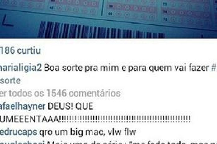 Candidatos publicam fotos da prova e do cartão-resposta do Enem na web