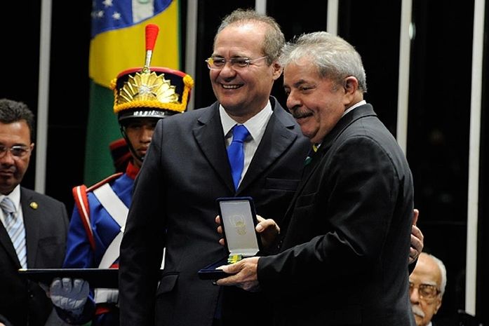 Ex-presidente Lula e Renan Calheiros