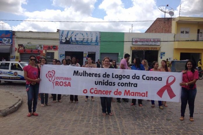 Caminhada encerra programação da Campanha Outubro Rosa em Lagoa da Canoa