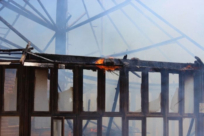 Incêndio em barraca na orla