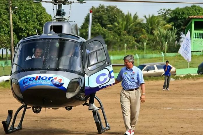 Helicóptero de quadrilha sonegadora, apreendido pela PF, é o mesmo usado por Collor em campanha eleitoral