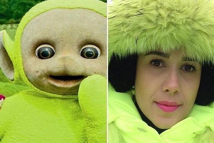 Em Londres, Paula Fernandes usa casaco verde limão e é comparada a teletubbie