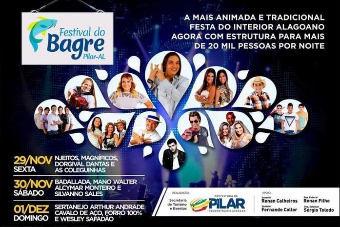 Cartaz mostra programação musical