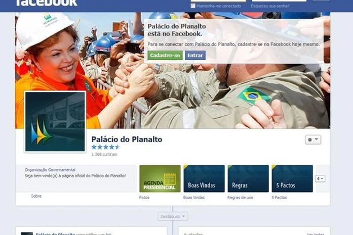 Presidente Dilma lança página da Presidência no Facebook