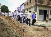 Obras de pavimentação e drenagem no Santa Lúcia são vistoriadas pela prefeitura