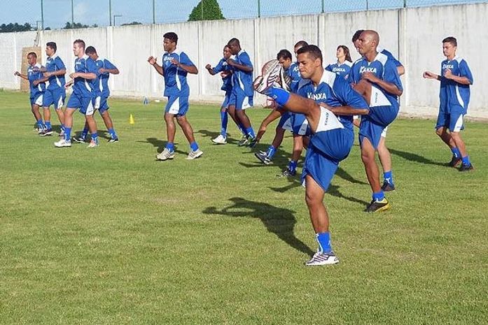 Treinamento físico do CSA en Marechal Deodoro
