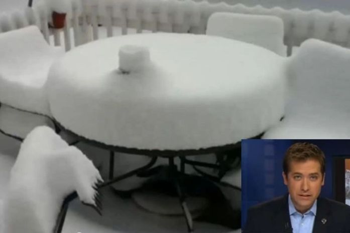 Repórter critica fotos de neve 'sem graça' enviadas por telespectadores