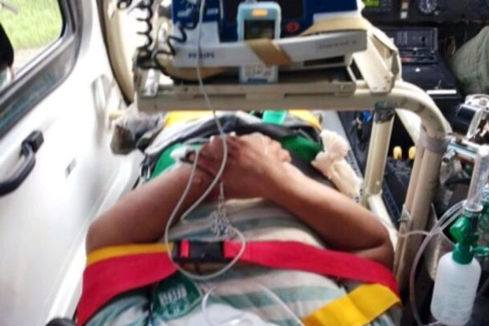 Vítima foi transportada no helicóptero Arcanjo