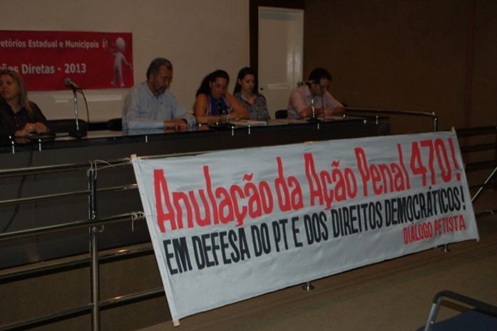 Faixa de protesto contra Mensalão