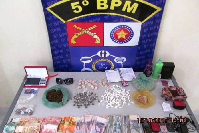 Material apreendido no Benedito Bentes