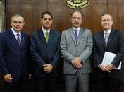 Renan com ministro Mercadante, senador Amorim e reitor da Univasf