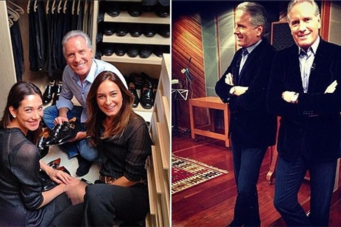 Empresário Roberto Justus abre o closet e organiza itens com ajuda de estilistas