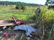 Caminhoneiro morre após perder o controle do veículo; carga foi saqueada