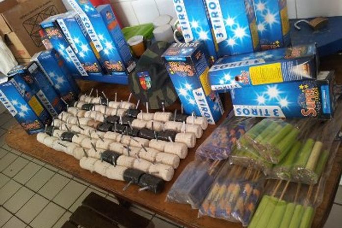 Material apreendido pelo BPA