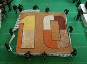 Mosaico feito com 20.647 sushis bate recorde na China