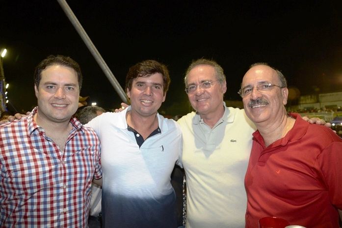 Renan Filho, prefeito Marcius, senador Renan e vice-prefeito Ronaldo Lopes