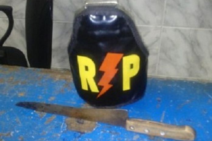 Facão apreendido