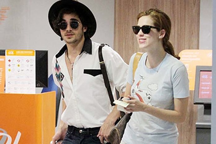 Fiuk e Sophia Abrahão embarcam juntos em aeroporto paulistano