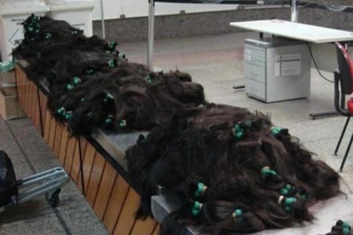 Receita Federal apreende 160 kg de cabelos no aeroporto de Guarulhos