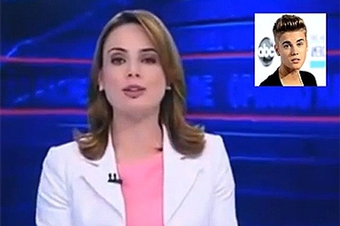 Vídeo de apresentadora falando de Justin Bieber e marginal bomba na web