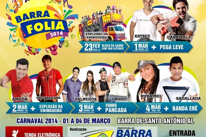 Bandas nacionais e locais animam carnaval na Barra de Santo Antônio