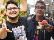 Após cirurgia, André Marques posta foto muito mais magro