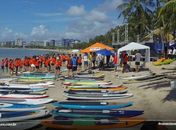 Praticantes de Stand up Paddle