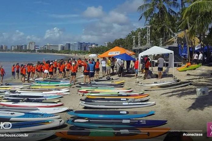 Praticantes de Stand up Paddle