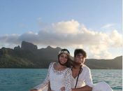 Em lua de mel, Carol Castro publica fotos em Bora Bora com o marido
