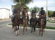Cavalaria reforça policiamento de carnaval na orla do Francês e Barra de São Miguel