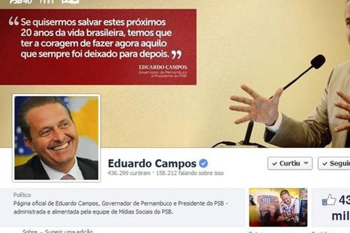 Facebook do governador Eduardo Campos