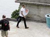 David Beckham visita a favela do Vidigal, no Rio