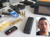 Acusado foi preso e armas apreendidas