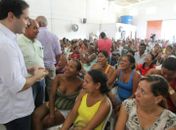 O deputado federal Renan Filho (PMDB) esteve presente na solenidade de assinatura da ordem de serviço