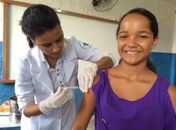 Secretaria de Saúde de Anadia vacina centenas de meninas contra o HPV na primeira semana de mobilização