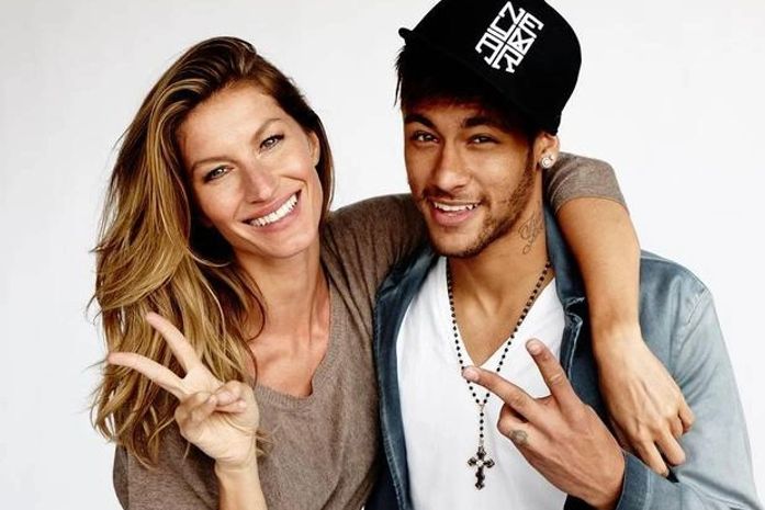 Neymar posa com Bündchen: "já era fã, virei mais ainda"