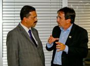 Prefeito Marlan Ferreira e o ministro das cidades Gilberto Occhi