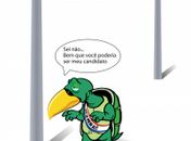 Charge como Vilela como tartaruga e Tavares como poste