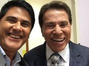 O patrão! César Filho posta selfie com Silvio Santos
