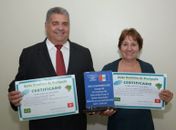 Representantes de São Miguel dos Campos recebem Certificado de Qualidade Total Brasil Suíça, em Recife  