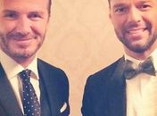 Ricky Martin posa com David Beckham na China